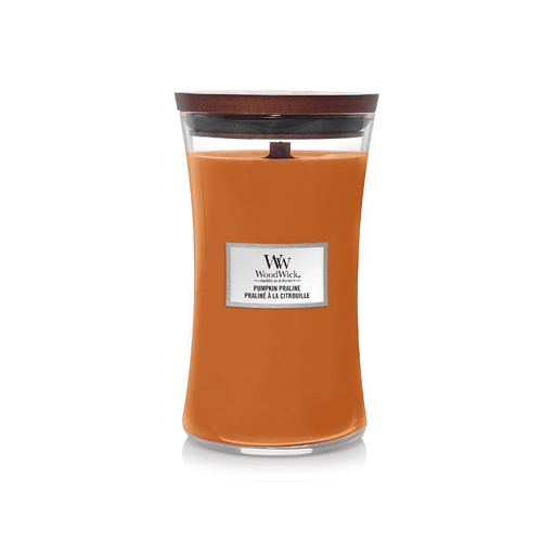 WoodWick Large Hourglass Pumpkin Praline Scented Candle | {{ collection.title }}