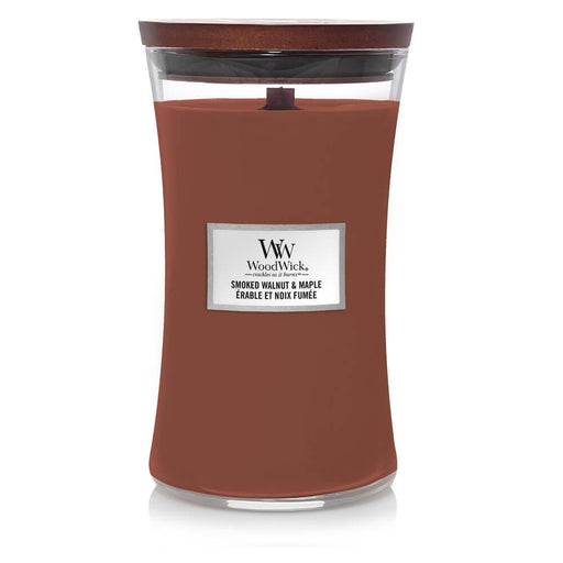 WoodWick Large Hourglass Smoked Walnut & Maple Scented Candle | {{ collection.title }}