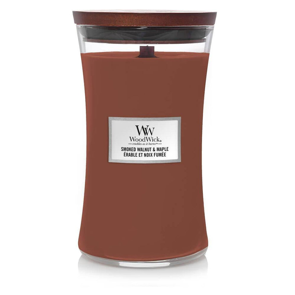 WoodWick Large Hourglass Smoked Walnut & Maple Scented Candle Candles