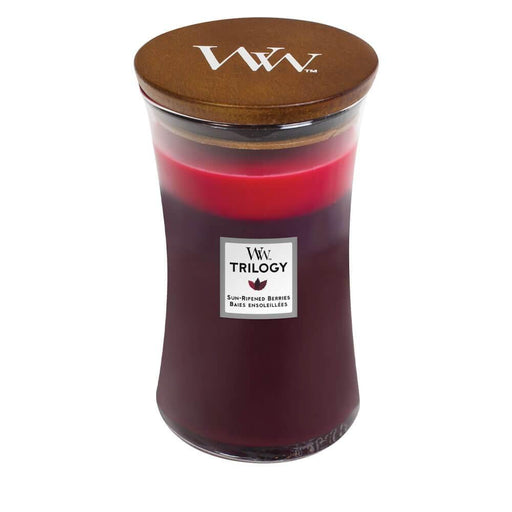 WoodWick Trilogy Large Hourglass Sun Ripened Berries Scented Candle | {{ collection.title }}