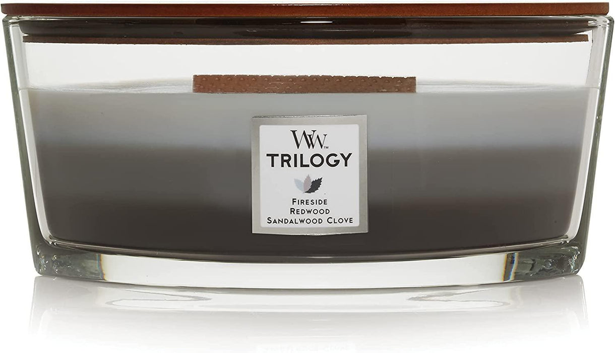 WoodWick Warm Woods Trilogy Ellipse Scented Candle (453g)