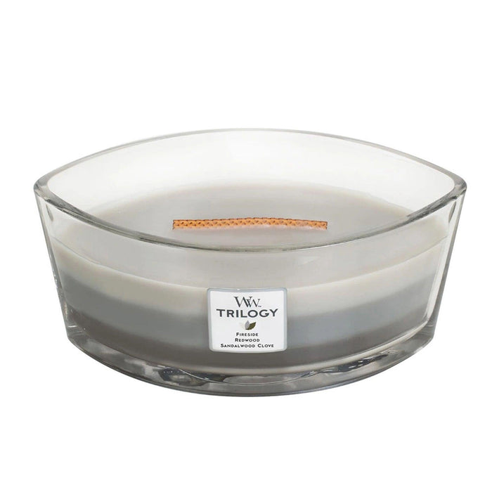 WoodWick Warm Woods Trilogy Ellipse Scented Candle (453g)