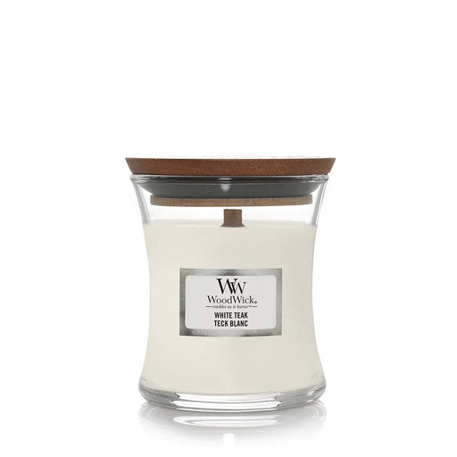 WoodWick White Teak Mini Hourglass (85g) - LemonSalt