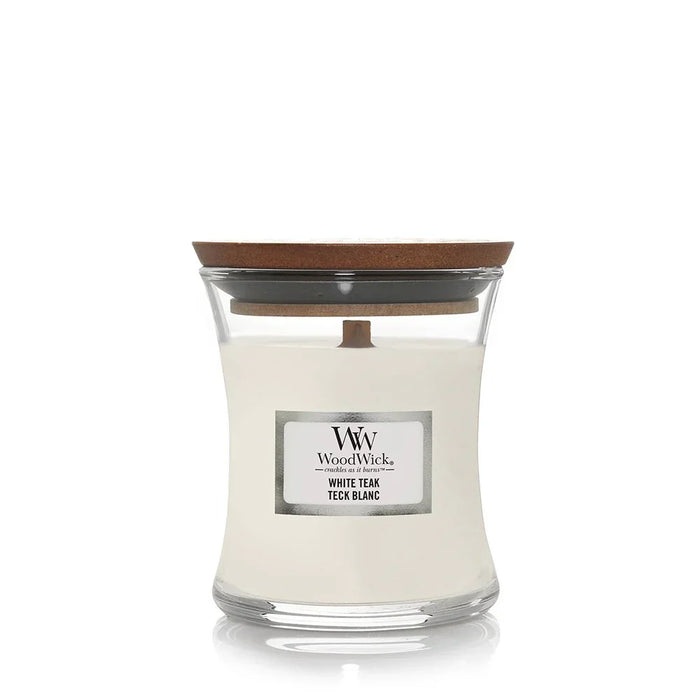 WoodWick White Teak Mini Hourglass (85g) - LemonSalt