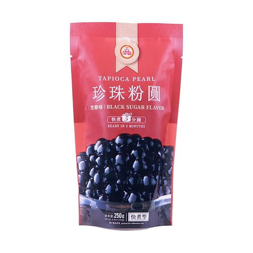 WuFuYuan Boba Tapioca Pearls Black Sugar Flavour (250g) - LemonSalt