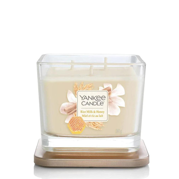 Yankee Candle Medium Elevated Scented Candle Rice Milk Honey