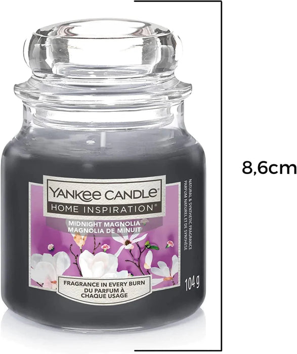 Yankee Candle Small Scented Candle Jar - Midnight Magnolia - 104g