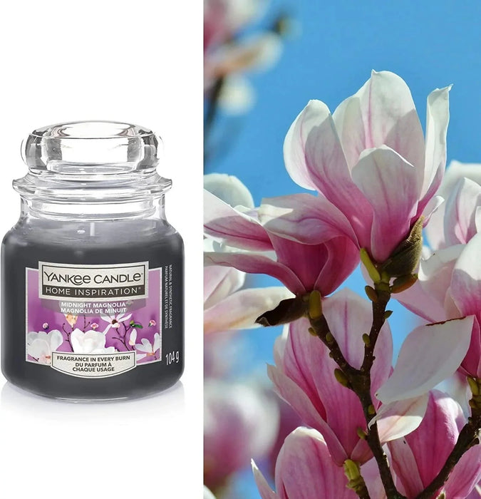 Yankee Candle Small Scented Candle Jar - Midnight Magnolia - 104g