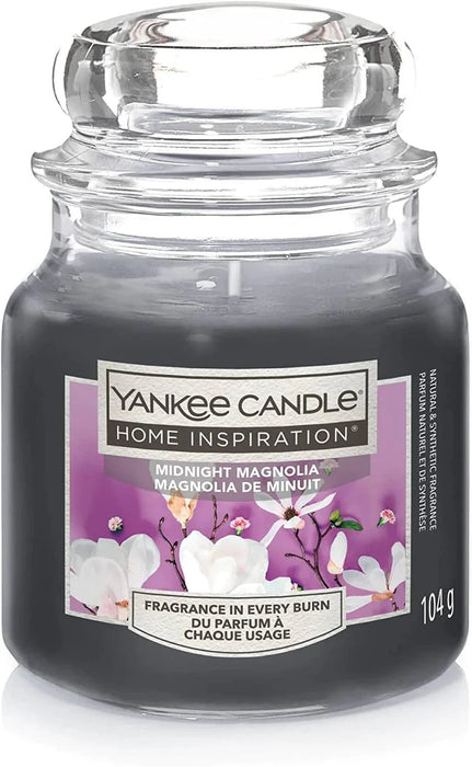 Yankee Candle Small Scented Candle Jar - Midnight Magnolia - 104g