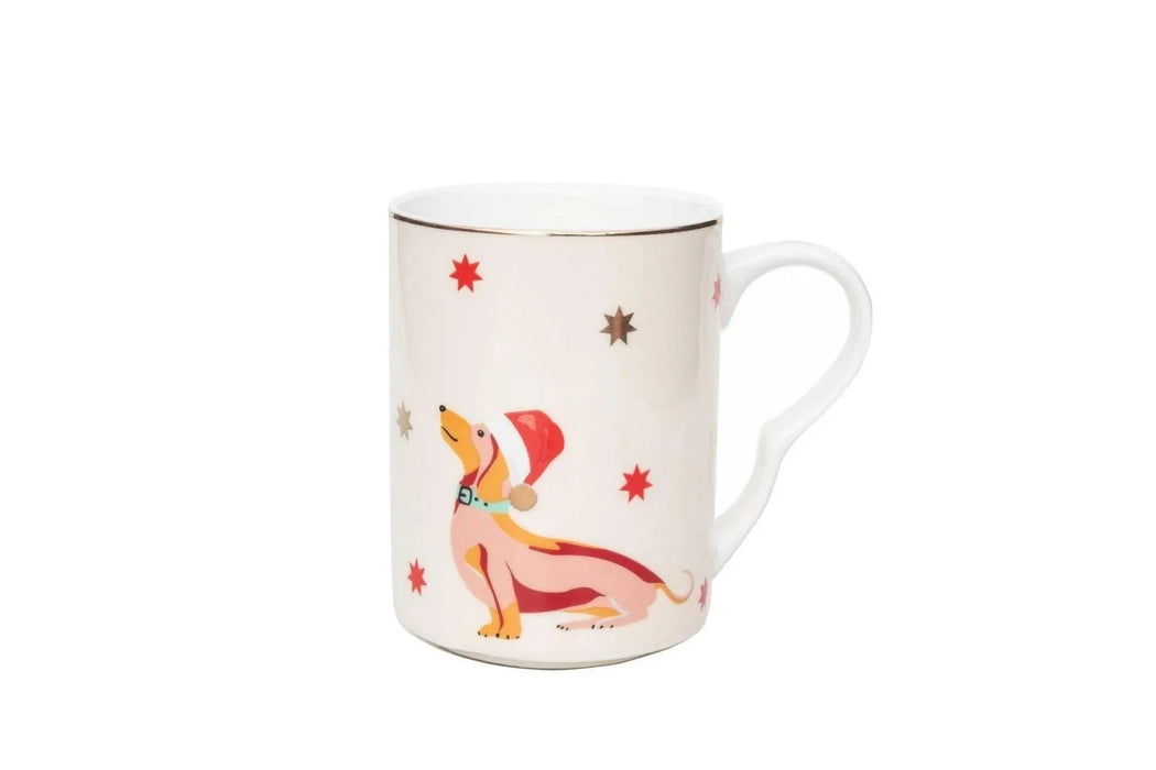 Yvonne Ellen Christmas Sausage Dog Mug.