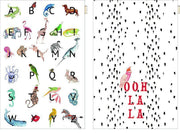 Yvonne Ellen Set Of 2 Tea Towels Alphabet and Ooh La La