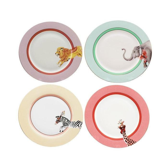 Yvonne Ellen Set of 4 Animal Dinner Plates (26.5cm)