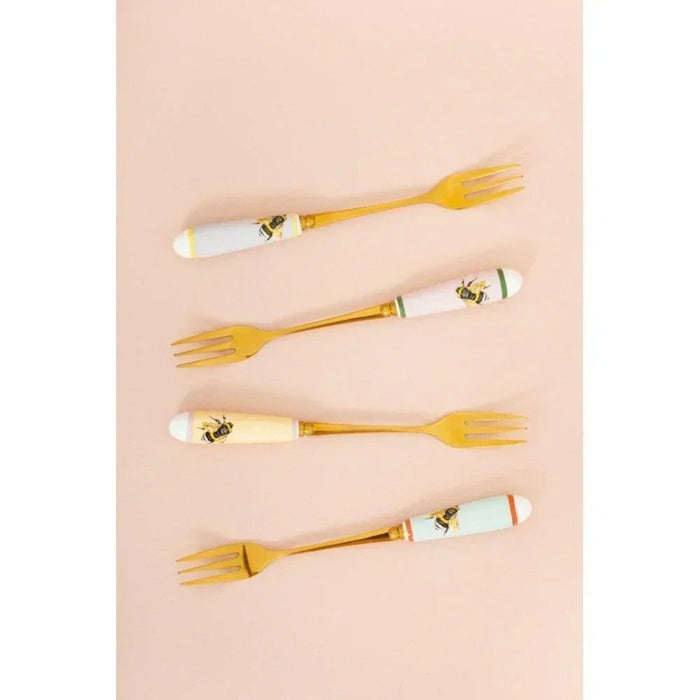 Yvonne Ellen Set of 4 Bee Cake Forks