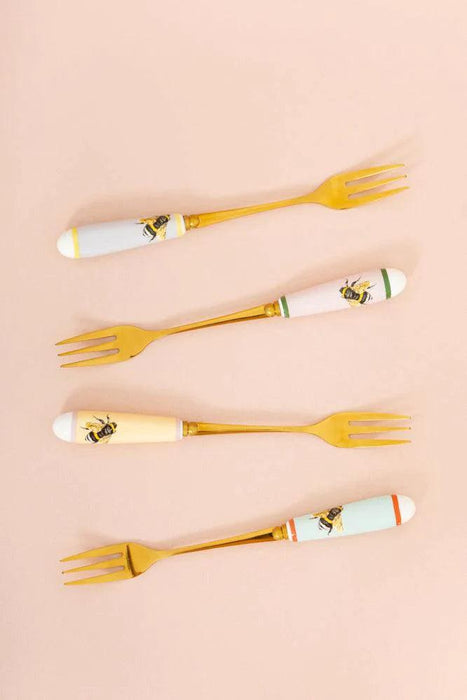 Yvonne Ellen Set of 4 Bees Cake Forks | {{ collection.title }}