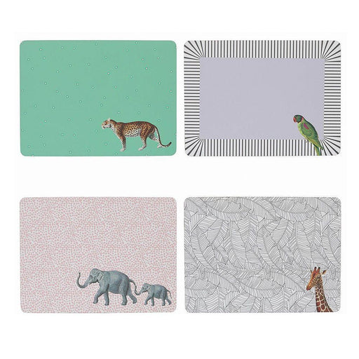 Yvonne Ellen Set of 4 Mixed Animal Placemats - LemonSalt