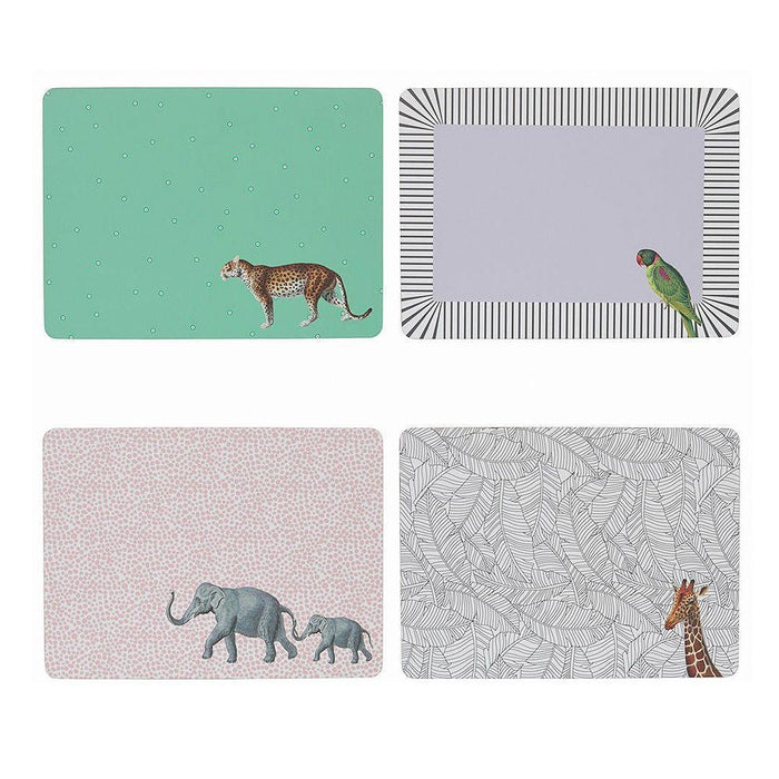 Yvonne Ellen Set of 4 Mixed Animal Placemats - LemonSalt