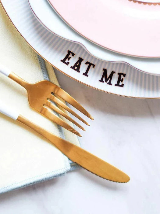 Yvonne Ellen Set of 4 Slogan Dinner Plates (26.5cm)