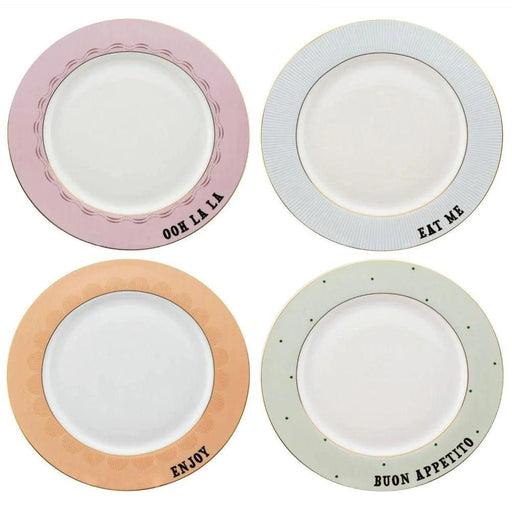Yvonne Ellen Set of 4 Slogan Dinner Plates (26.5cm) | {{ collection.title }}