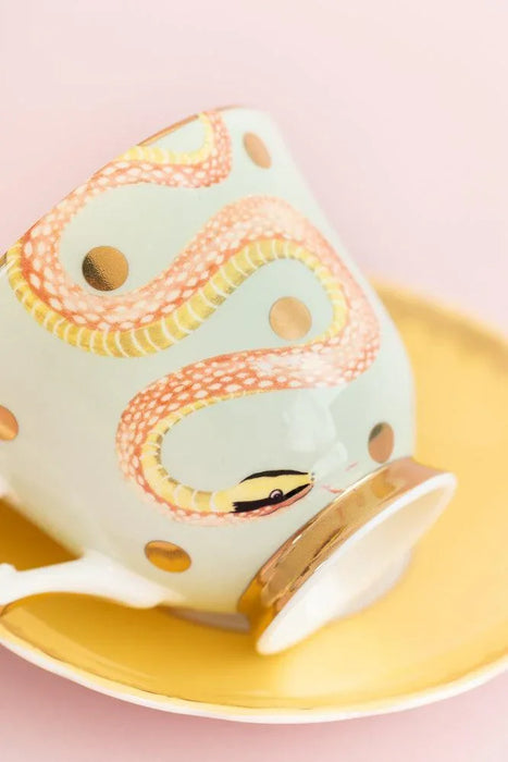 Yvonne Ellen Teacup & Saucer - Snakey