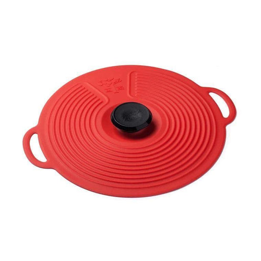 Zeal Classic Silicone Self Sealing Lid, Large - Red (23cm) - LemonSalt