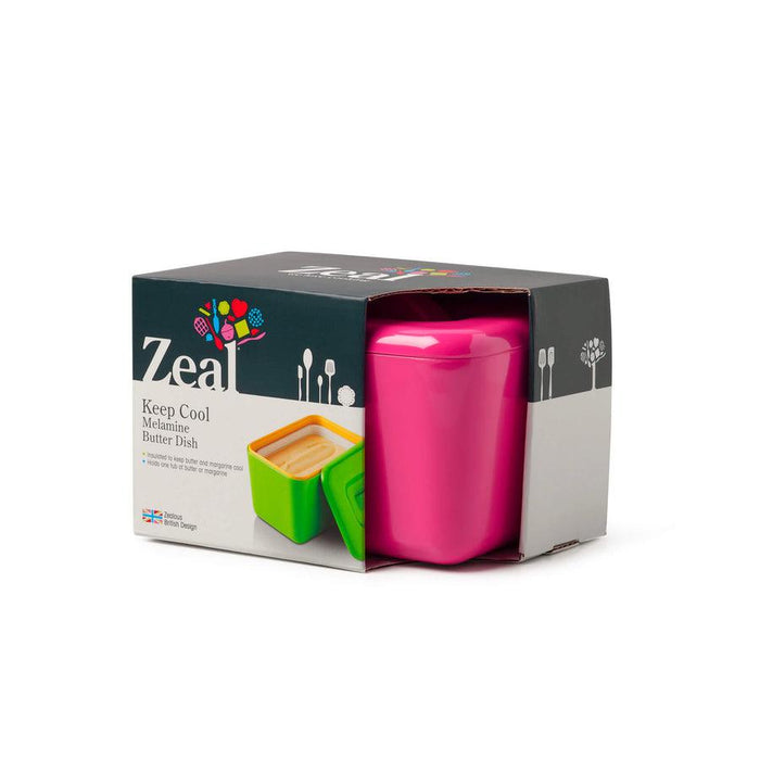Zeal Neon Pink Butter Dish - LemonSalt