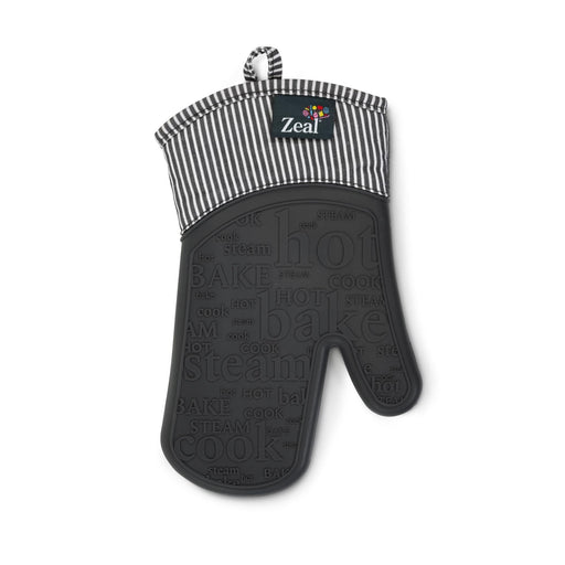 Zeal Silicone Dark Grey Script Single Oven Glove | {{ collection.title }}