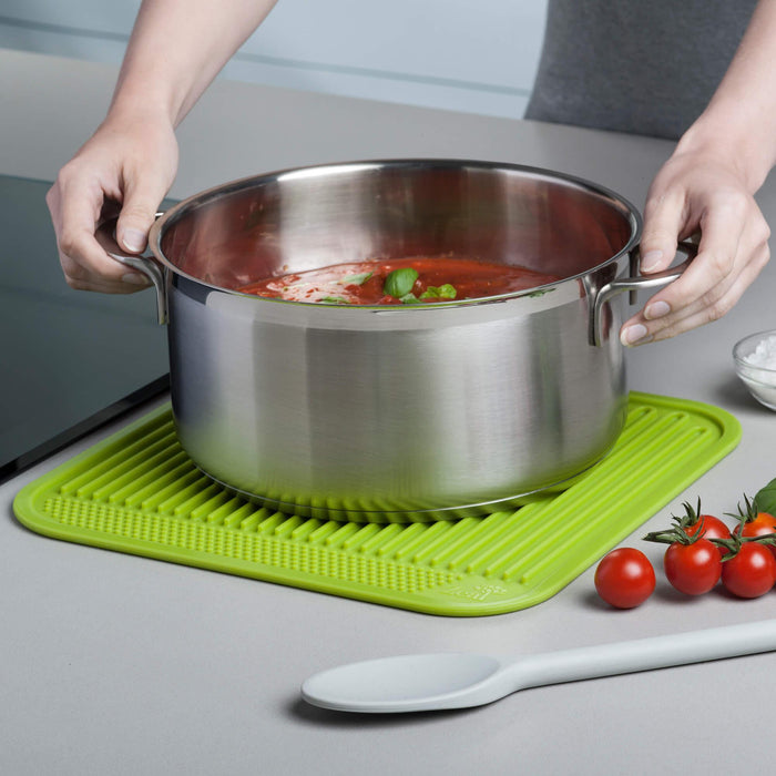 Zeal Silicone Draining Mat - Dark Grey (31cm) - LemonSalt