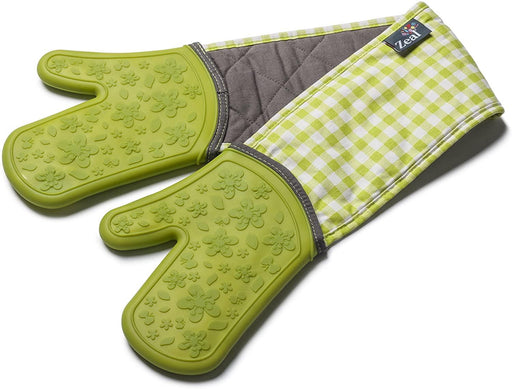 Zeal Silicone Lime Green/Gingham Oven Glove | {{ collection.title }}