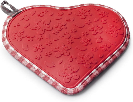 Zeal Silicone Red Heart Shaped Trivet Mat - LemonSalt