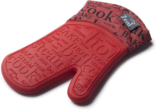 Zeal Silicone Red/Script Single Oven Glove | {{ collection.title }}