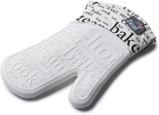 Zeal Silicone White/Script Single Oven Glove | {{ collection.title }}