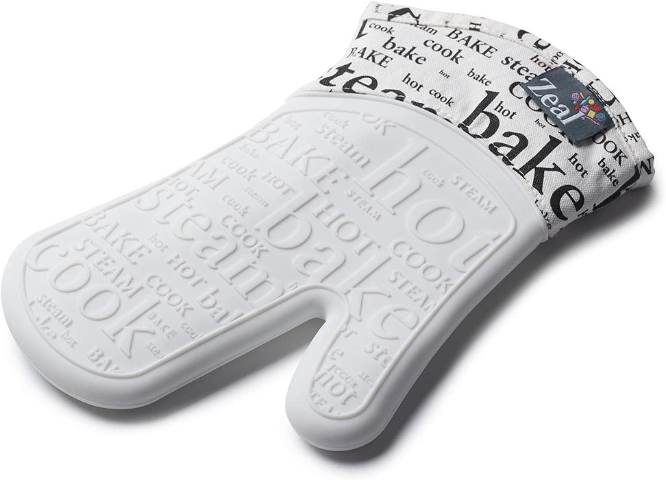 Zeal Silicone White/Script Single Oven Mitt | {{ collection.title }}