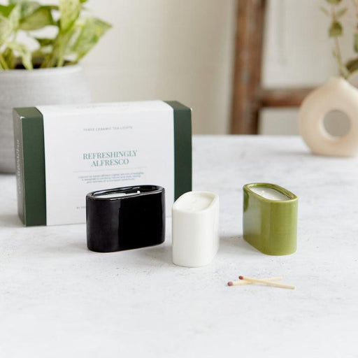 Zesty Lemons Kiln - Alfresco Baguette Tea Lights (Box of 3) - LemonSalt