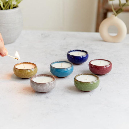 Zesty Lemons Kiln Ceramic Tea Lights - Myrrh & Tonka (Box of 6) - LemonSalt