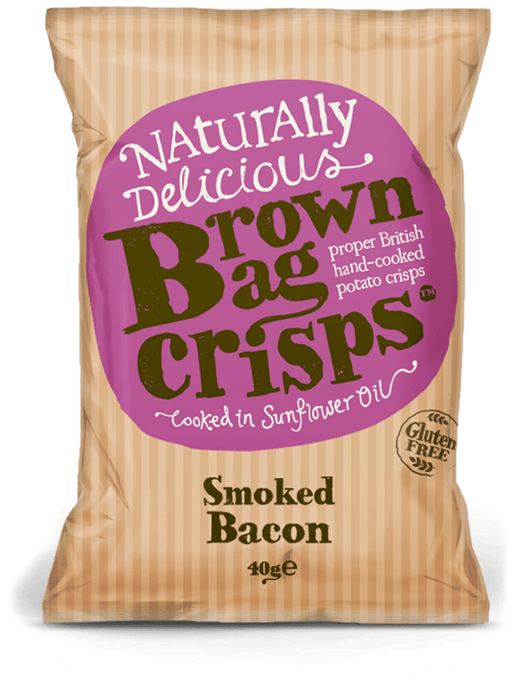 Brown Bag Crisps - Smoked Bacon Potato Crisps (40g) | {{ collection.title }}