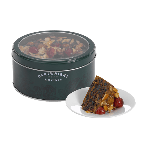Cartwright & Butler Decorated Jewel Fruit Cake in Round Tin (700g) | {{ collection.title }}