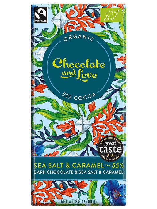 Chocolate And Love Sea Salt & Caramel Chocolate Slab (80g) | {{ collection.title }}