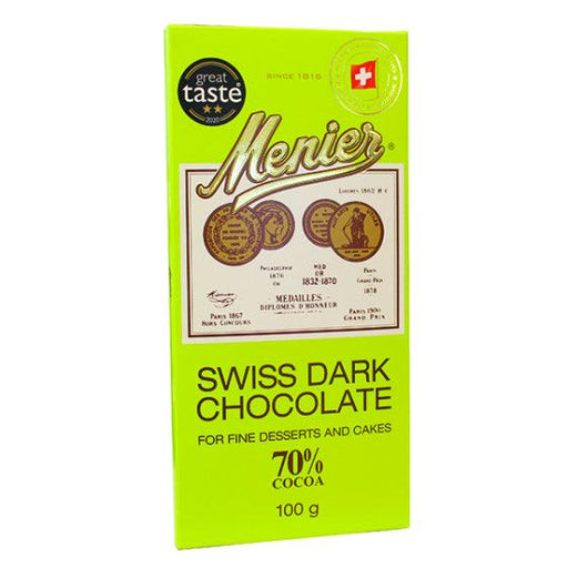 Menier Swiss Dark Chocolate 70% Cocoa (100g) | {{ collection.title }}