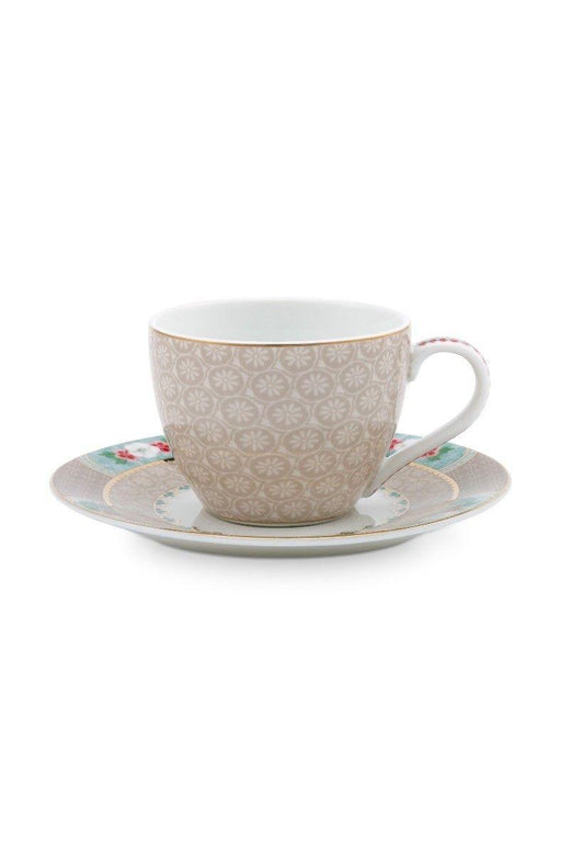 Pip Studio Khaki Blushing Birds Espresso Cup & Saucers (Set of 2) | {{ collection.title }}