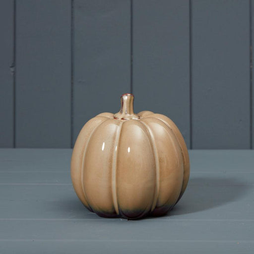 The Satchville Gift Co. - Beige Ceramic Pumpkin (13cm) | {{ collection.title }}
