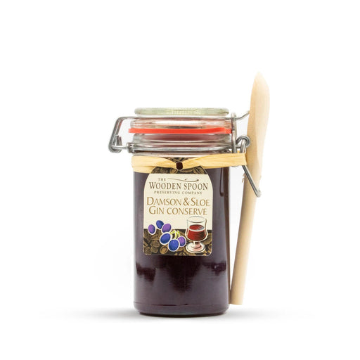 The Wooden Spoon - Damson & Sloe Gin Jam in Kilner with Spoon (300g) | {{ collection.title }}
