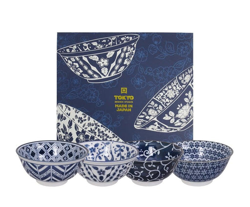 Tokyo Design Studio Blue Mixed Bowl Giftset (4x550ml) | {{ collection.title }}