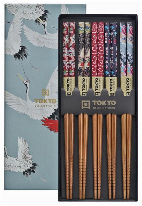 Tokyo Design Studio Chopstick Giftset - Crane (5 Pairs) | {{ collection.title }}
