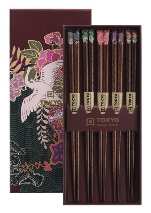 Tokyo Design Studio Chopstick Giftset - Japan Flower (5 Pairs) | {{ collection.title }}