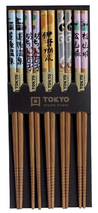 Tokyo Design Studio Chopstick Set - Multi Coloured (5 Pairs) | {{ collection.title }}