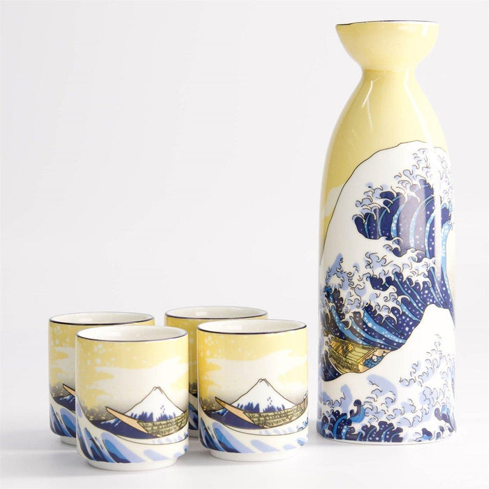 Tokyo Design Studio Kawaii Hokusai Sake Set & Jug (50ml & 220ml) | {{ collection.title }}