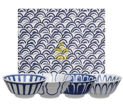 Tokyo Design Studio Mixed Bowl Giftset - Blue & White (4pcs) | {{ collection.title }}
