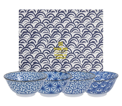 Tokyo Design Studio Mixed Bowl Giftset - Blue Pattern (4pcs) | {{ collection.title }}