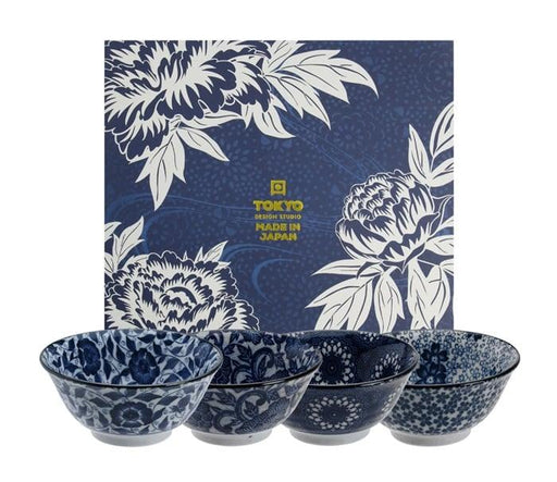 Tokyo Design Studio Navy Blue Mixed Bowl Giftset (4 x 550ml) | {{ collection.title }}