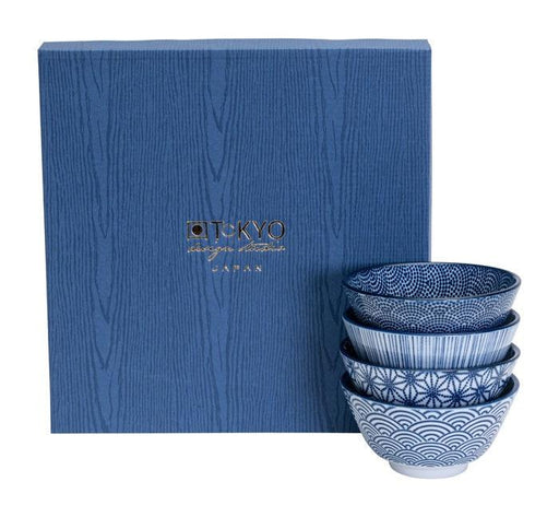 Tokyo Design Studio Nippon Blue Rice Bowl Giftset (4x300ml) | {{ collection.title }}